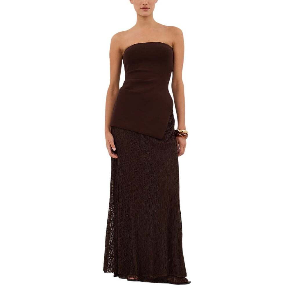 Dissh Longline Brown Luke Bandeau Top Size S